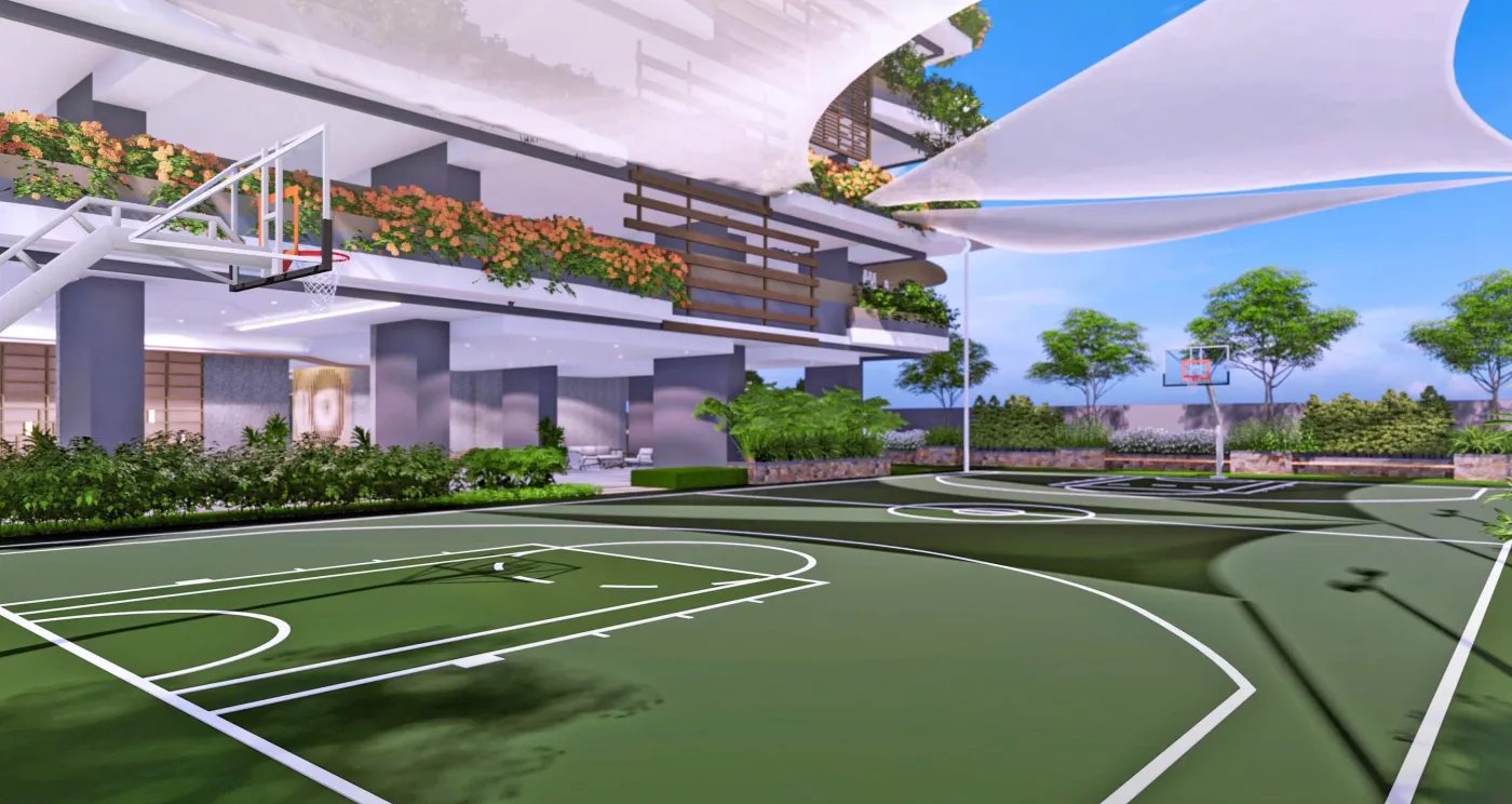 The Calinea Tower basketball court
