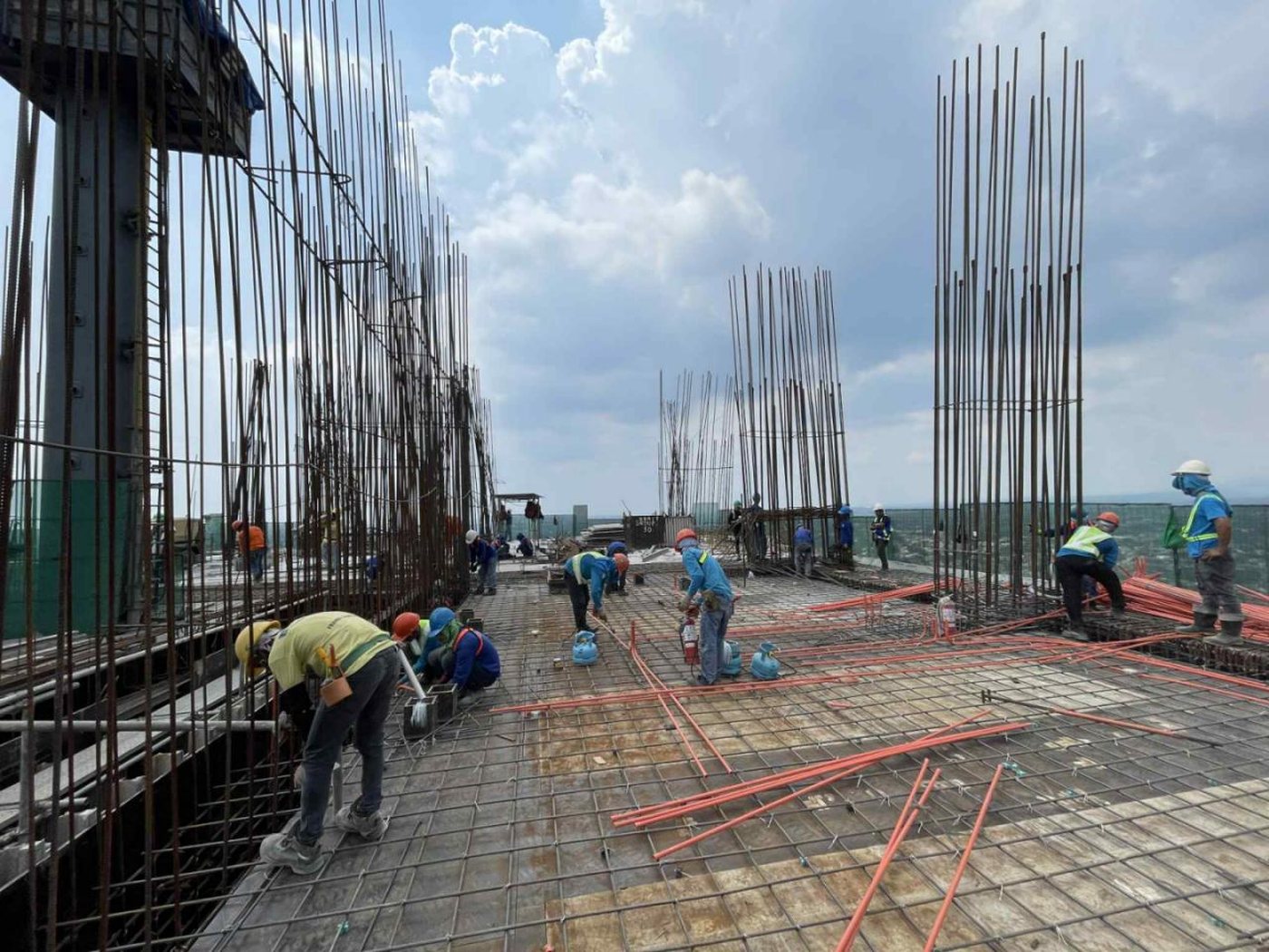 Structural rebar and formwork underway at The Erin Heights