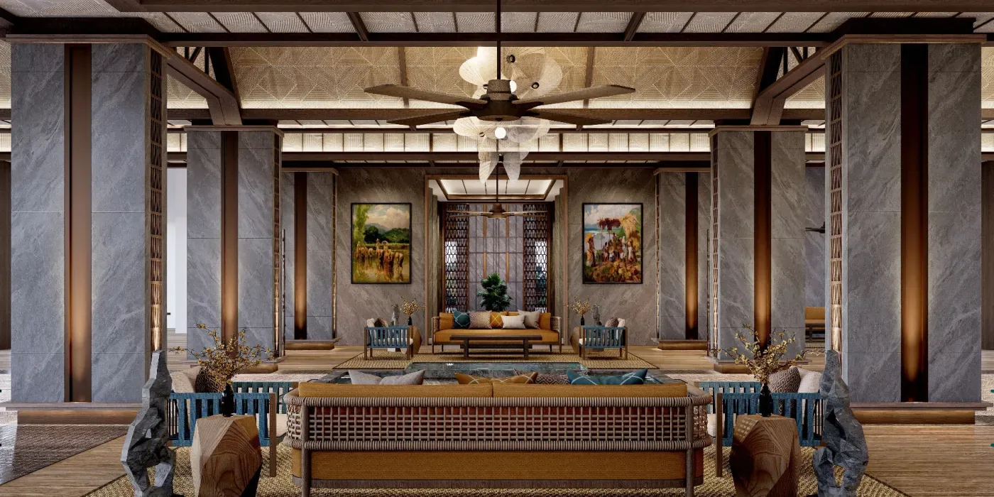 Open lounge at the Blanca building, Moncello Crest