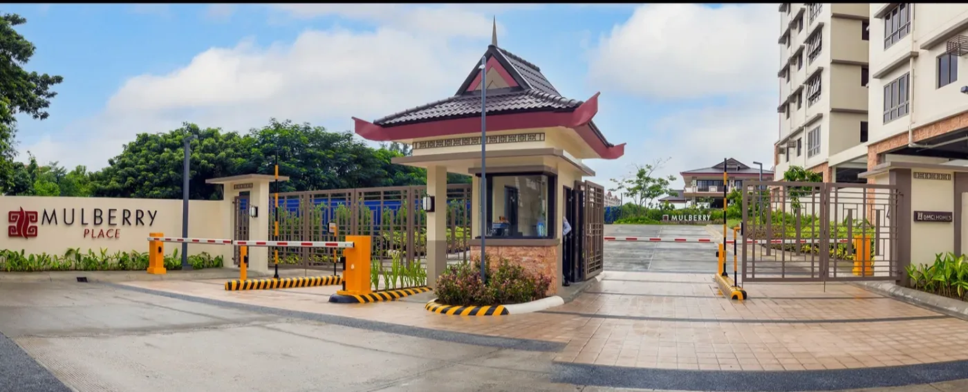Main entrance gate at Mulberry Place
