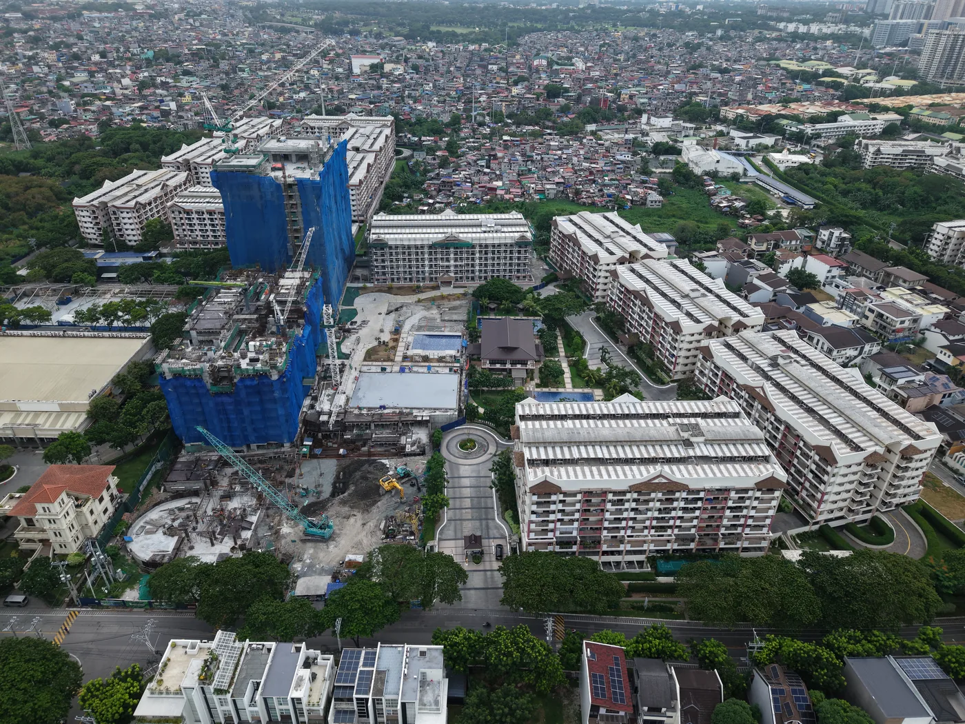 Mulberry Place construction site aerial, June 2026