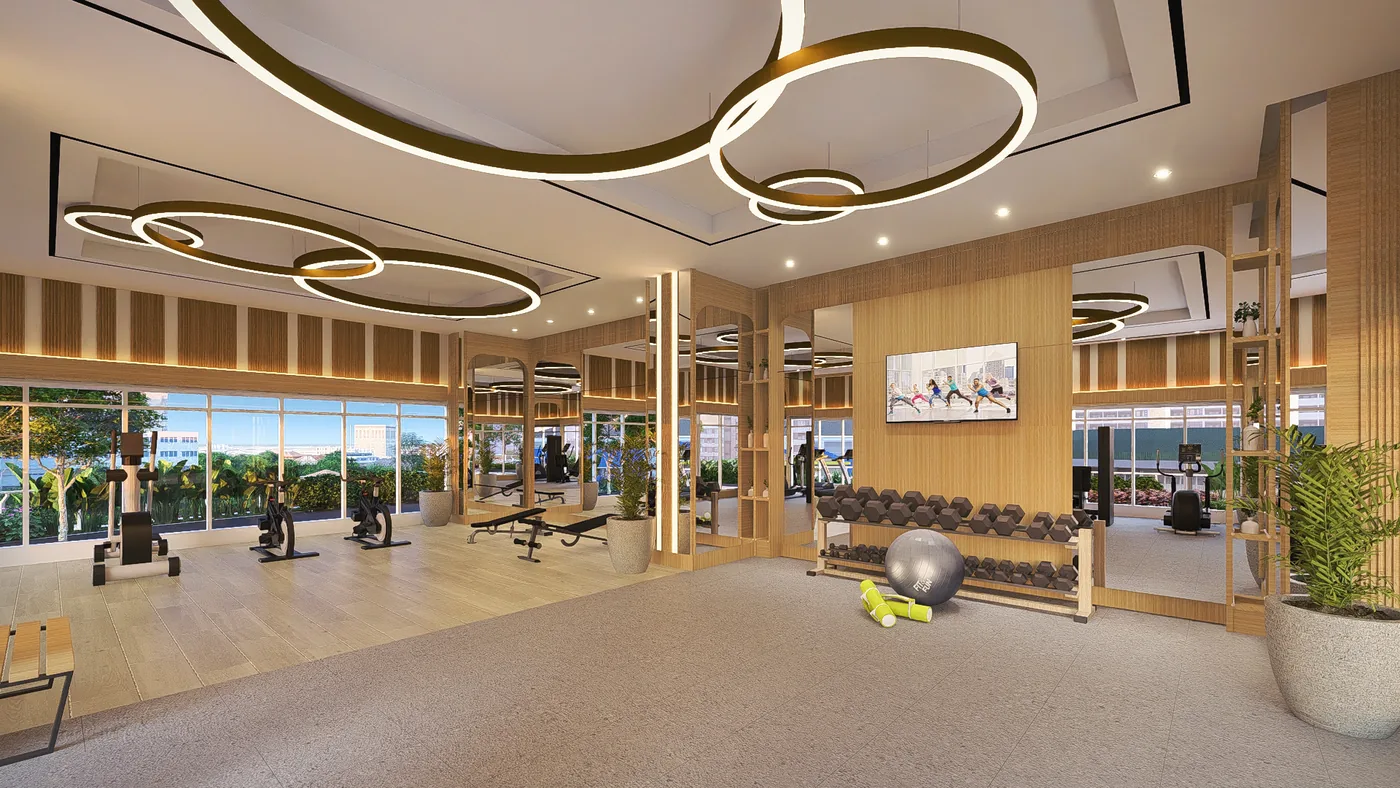 Fitness gym at One Delta Terraces