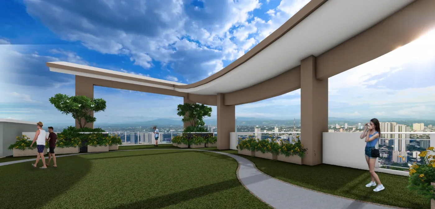Sky promenade walkway at One Delta Terraces