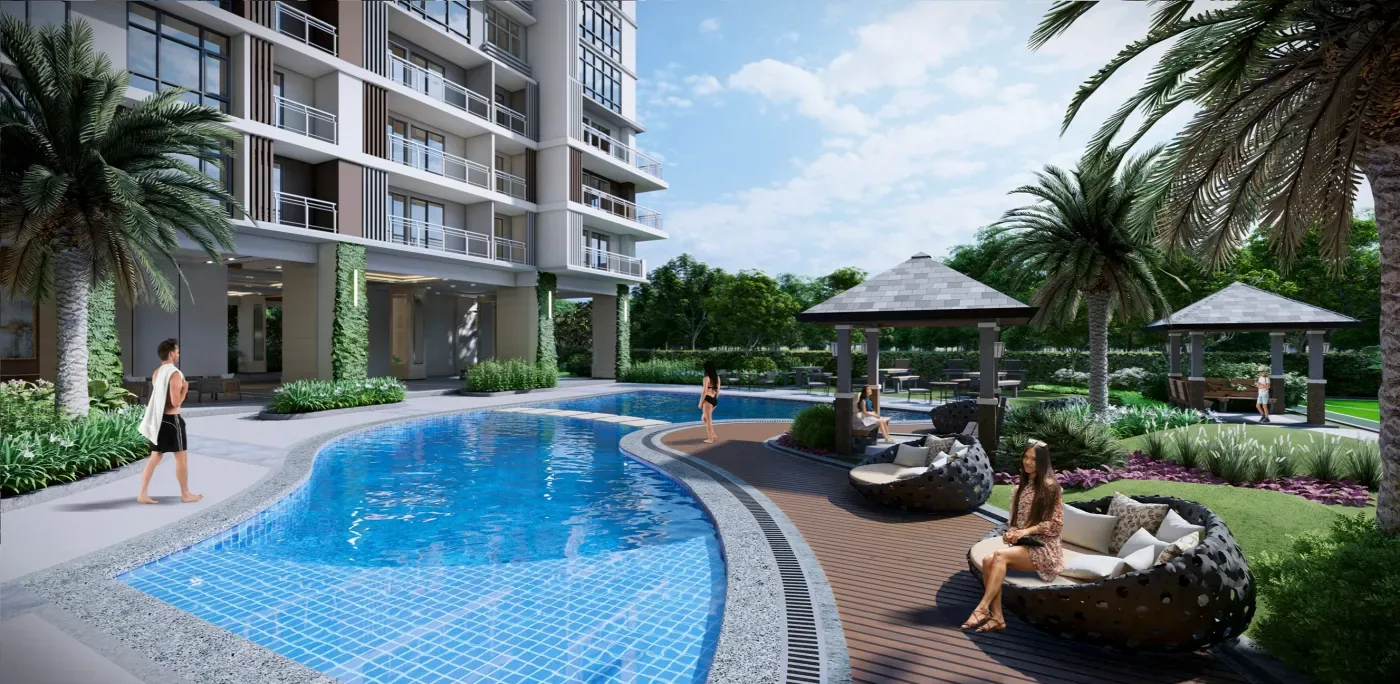 Kiddie pool and pool deck at Sage Residences