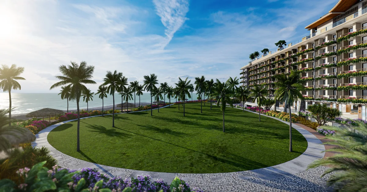 Beach park lawn at Solmera Coast