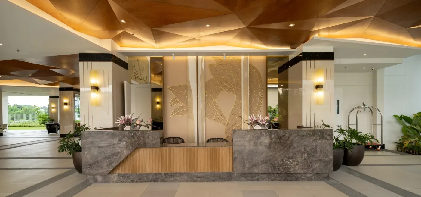 Reception lobby at Sonora Garden Residences