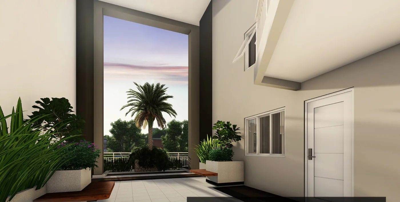 The Oriana Sky Patio, a covered open-air lounge with city views